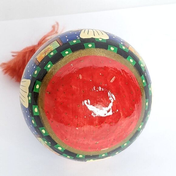 Hand Painted Ball Ornament Angels Christmas Nativity 2.5" - Picture 3 of 4